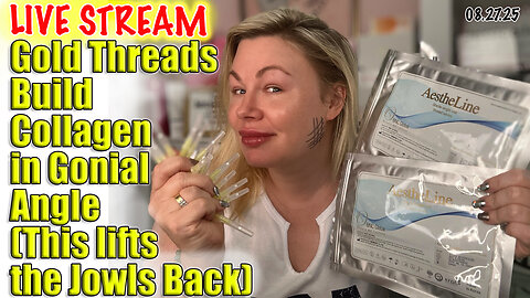 Live Gold Threads in the Gonial Angle to Pull Back Jowls! AceCosm.com and code Jessica10 Saves