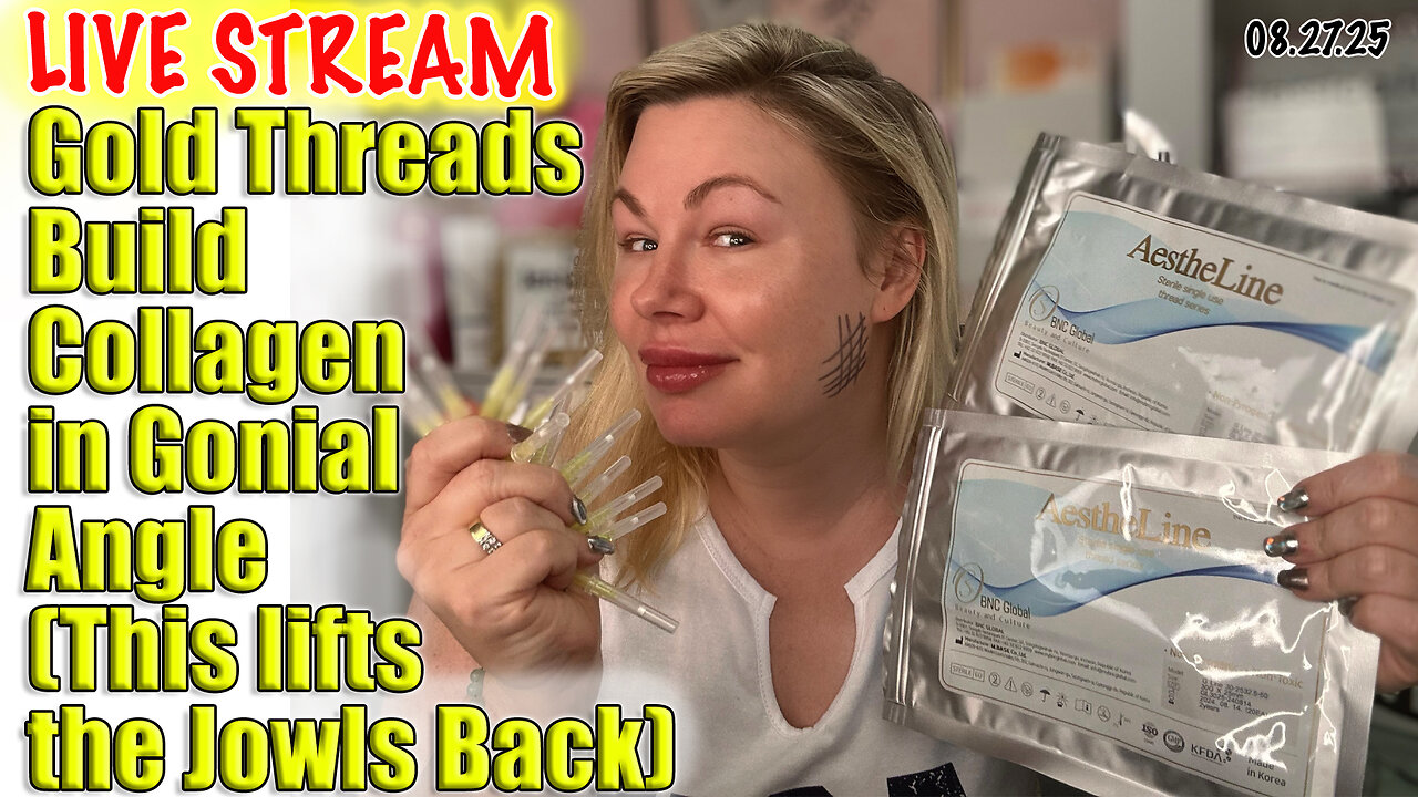 Live Gold Threads in the Gonial Angle to Pull Back Jowls! AceCosm.com and code Jessica10 Saves