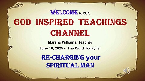 RE-Charging Your Spiritual Man