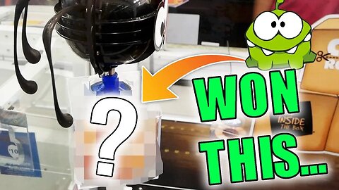 CUT THE ROPE ARCADE CLAW MACHINE WIN!
