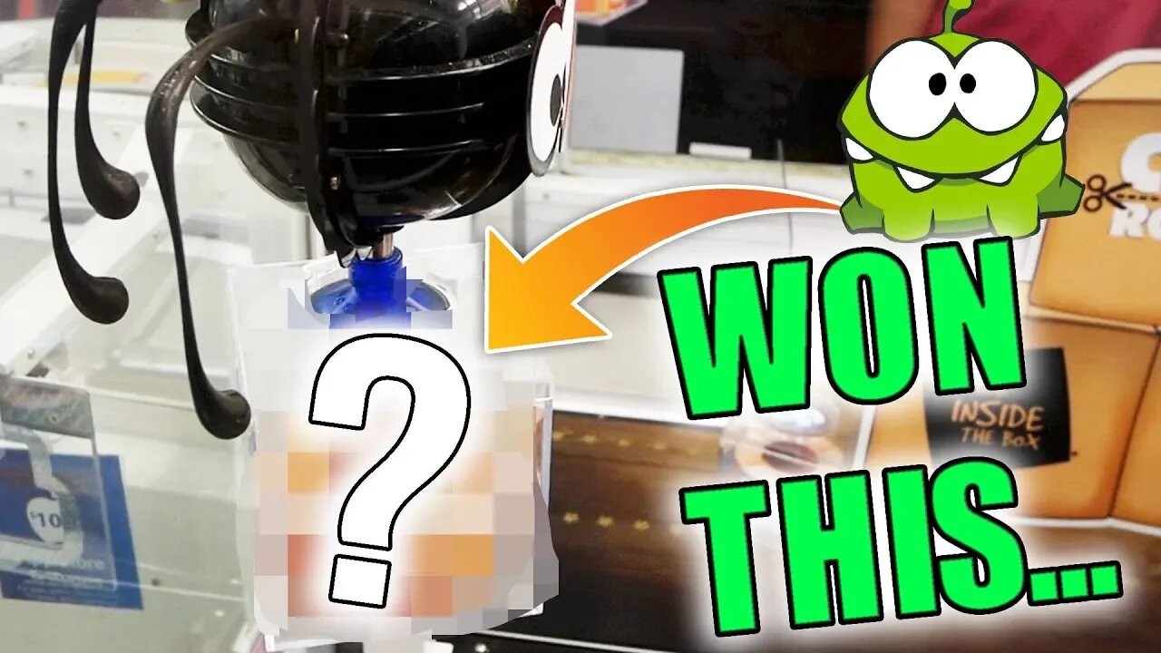 CUT THE ROPE ARCADE CLAW MACHINE WIN!