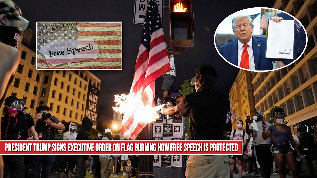 President Trump's Executive Order Targets Activist INCITING Violence While Burning US Flag