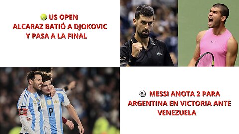 Carlos Alcaraz elimina a Novak Djokovic del US Open.