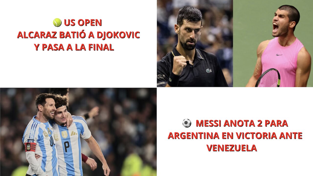 Carlos Alcaraz elimina a Novak Djokovic del US Open.