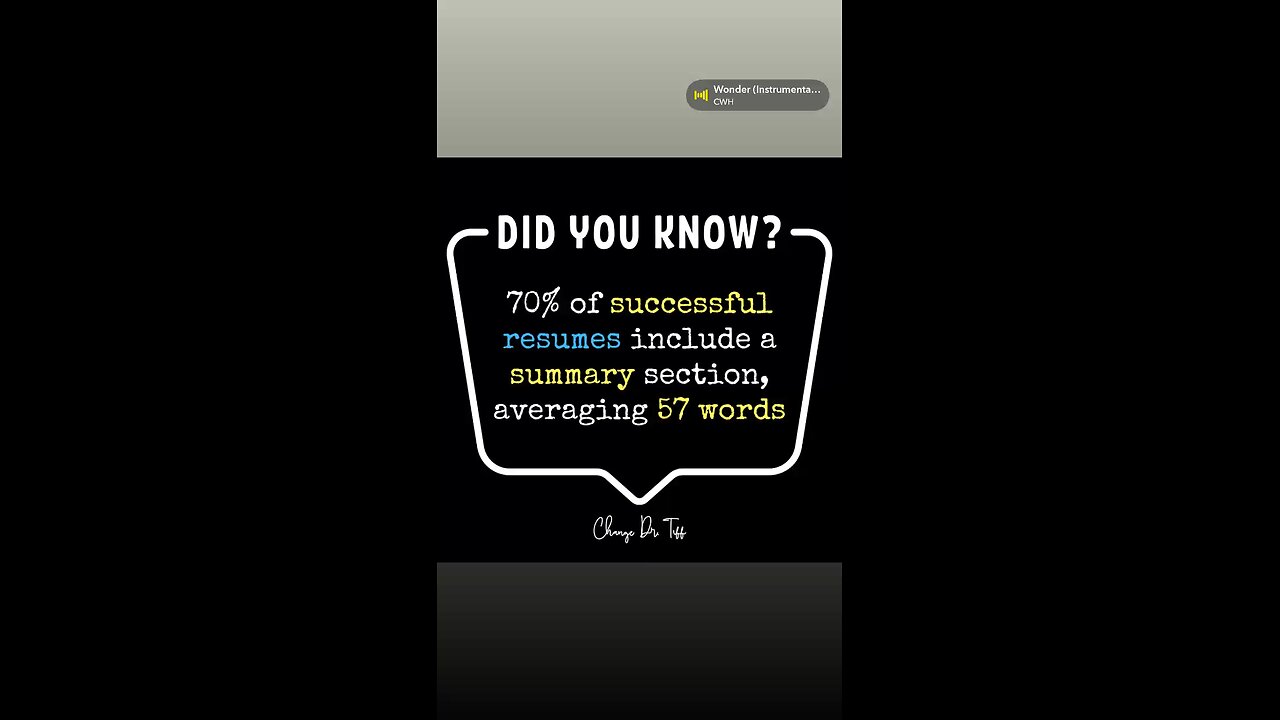 Resume summaries