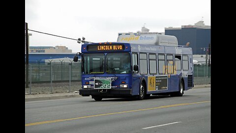 Big Blue Bus New Flyer GE40LF hybrid bus of Santa Monica Municipal Bus Lines (Big Blue Bus) near LAX