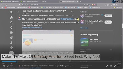 Make The Most Of Ur' i Say And Jump Feet First, Why Not!
