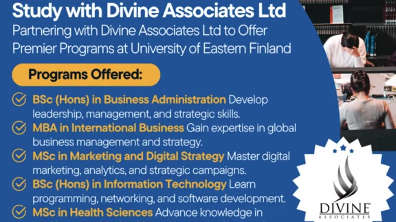 Global Opportunities at University of Eastern Finland with Divine Associates Ltd