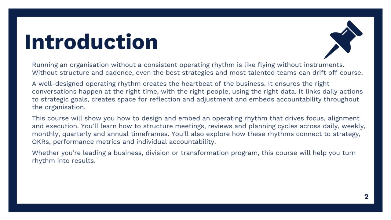 Mastering Operating Rhythms (Part 1): Drive Alignment Execute with Discipline. | High Impact Academy