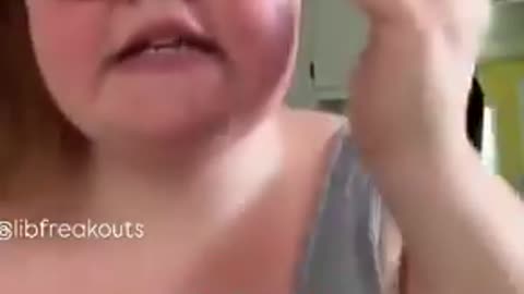 woman says she’s ready to “FlGHT” over food benefits.