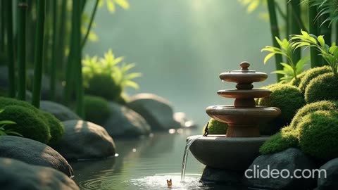 fonte de agua de bamboo completao