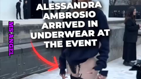 ALESSANDRA AMBROSIO ARRIVED IN UNDERWEAR AT THE EVENT.