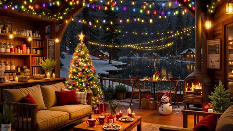 🎄☃️ Christmas Jazz Music for The Holiday 🎄 Cozy Christmas Coffee Shop Ambience