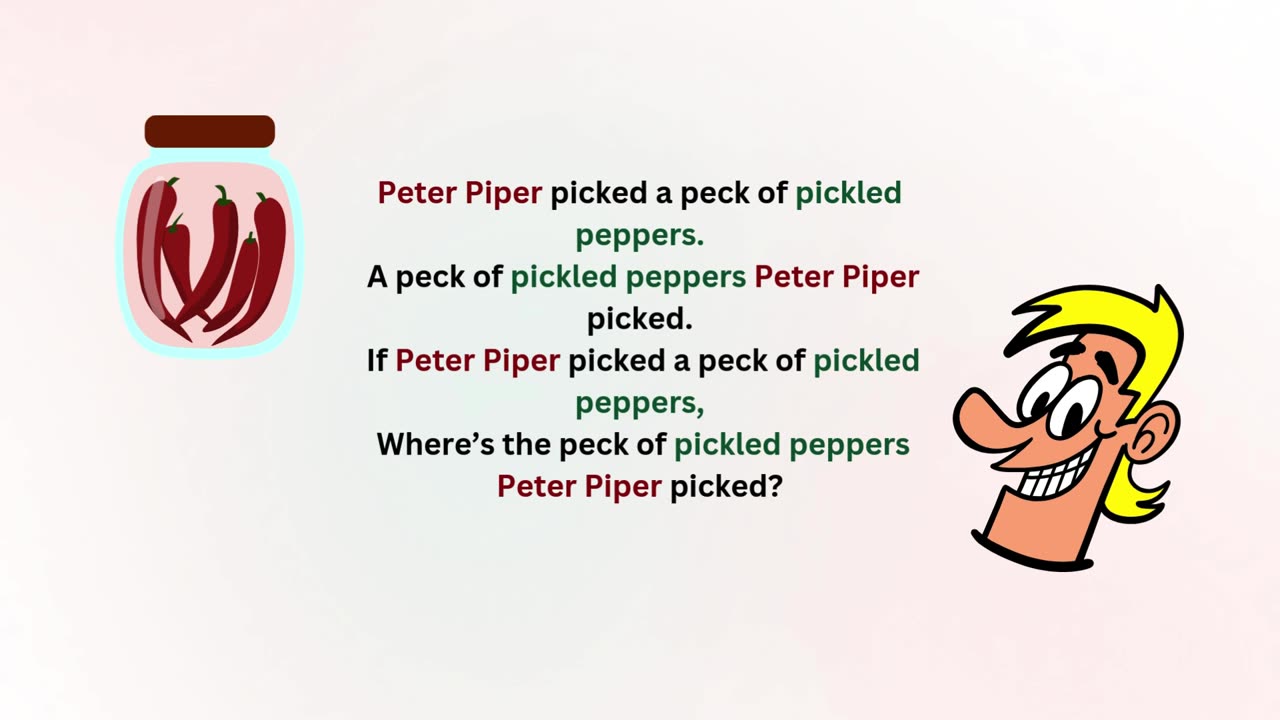 Peter Piper Picked a Peck… Can You Say It Fast?