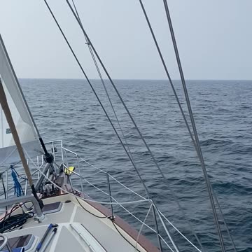 Hazy Sailing on Lake Michigan #sailing #lakecruise #greatlakes