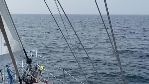 Hazy Sailing on Lake Michigan #sailing #lakecruise #greatlakes