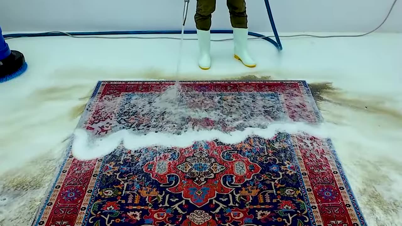 Watch Me Try To Save This Rug From The Landfill In 60s. #shorts #satisfyingvideo #cleancarpet