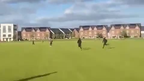 More footage is coming out of hundreds of Africans hunting down a lone Irish kid.