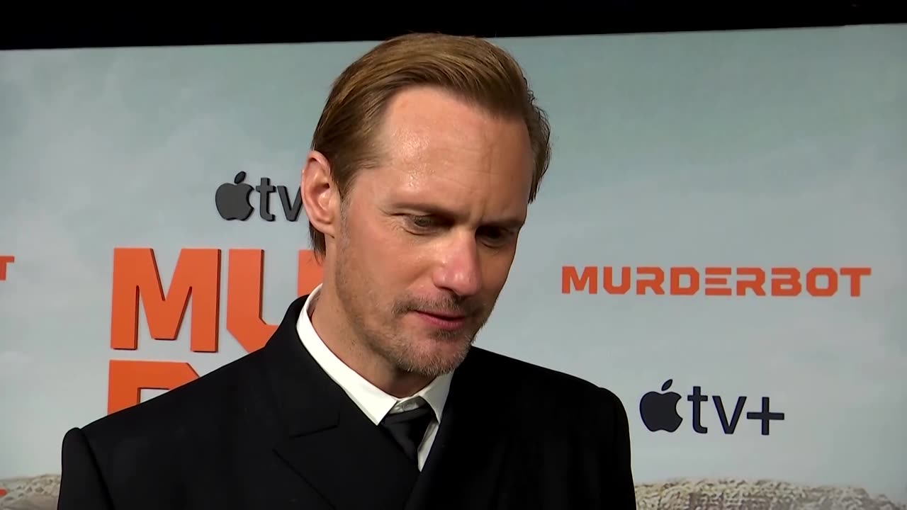 Skarsgård attends premiere of sci-fi comedic thriller 'Murderbot'