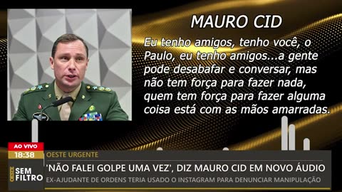URGENTE: 'Não falei a palavra golpe uma vez', afirma Cid em novo áudio (A FARSA DO GOLPE)
