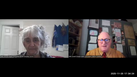 R&B Monthly Seminar: "Exploring the Jewish Roots of Our Faith -- Reflections and Meaningful Conversations Along Our Journey to Truth" (Episode #39 -- November 20th, 2025). MADAM Chair: MRS. Miriam Fauth (Columbia, North Carolina, U.S.A.)