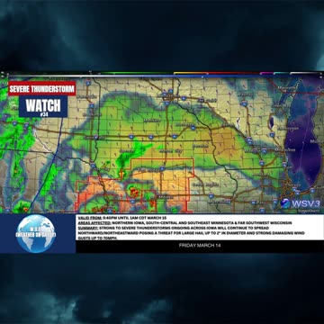 ⚠️ Severe Storm Watch #34: Hail & Winds Up to 70MPH! 3/14/25 #shorts #weatherupdate