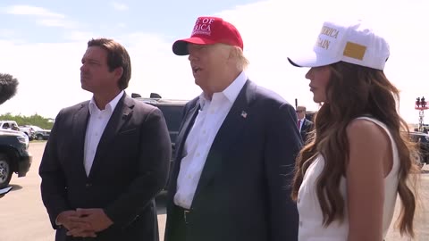 President Trump Arrives Dade - Collier Training and Transition Airport