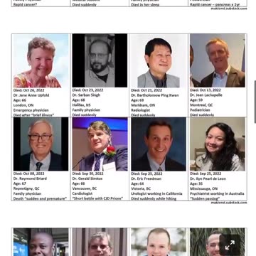 IN 2023: 132 VACCINATED CANADIAN DOCTOR'S DEAD