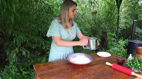 FAMOUS Ukrainian Flatbread - PALYANITSA! No yeast, No oven! Anyone Can Do It. Village cooking