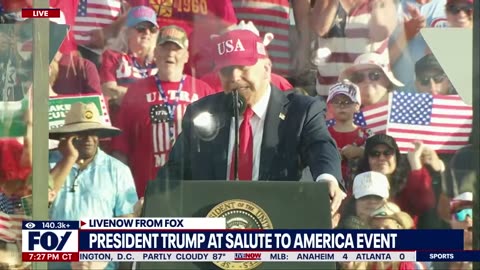 President Trump 'Salute to America' event in Iowa, One Year To America's 250th Birthday FULL SPEECH
