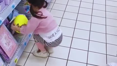 funny baby & her father