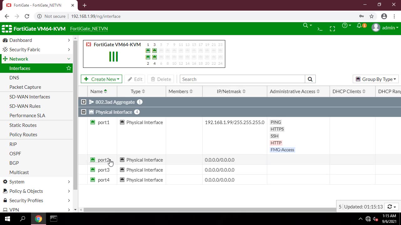 4 basic configuration steps for the new Fortigate