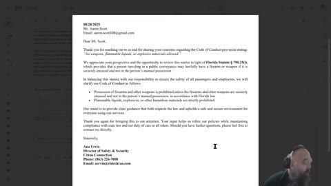 Concealed carry and public transit in florida