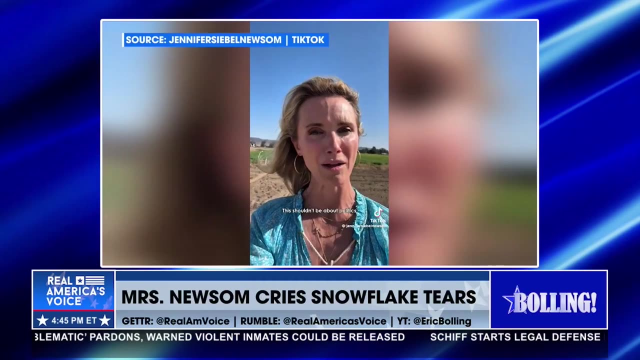 MRS. NEWSOM CRIES SNOWFLAKE TEARS OVER ILLEGALS