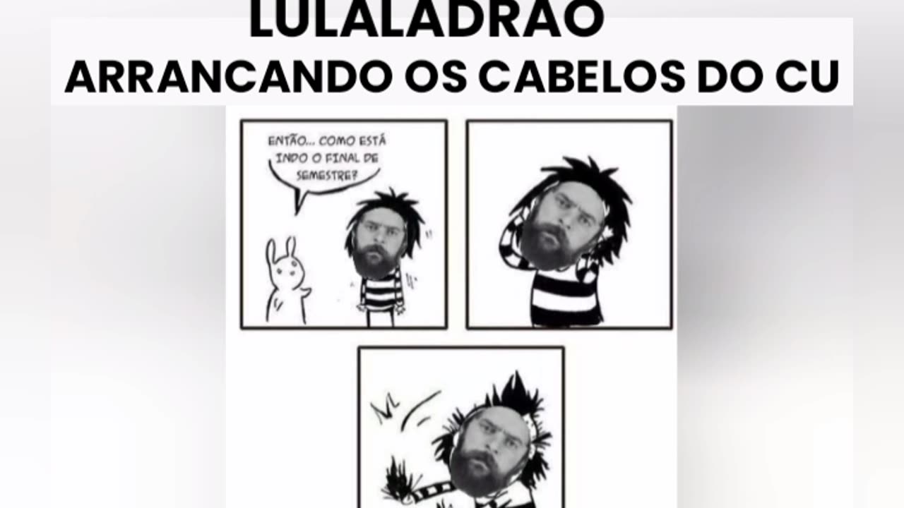 LULALADRÃO ARRANCANDO OS CABELOS DO CU 😜