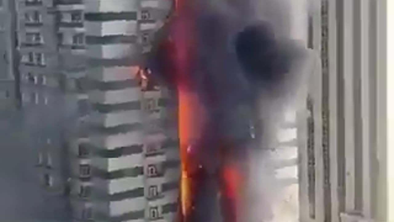 Building Burning in DUBAI,