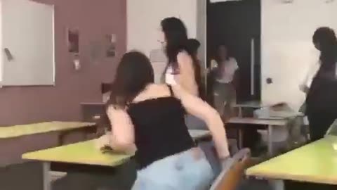 French female students attacked by savage to show who's boss.