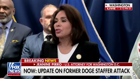 U.S. Attorney for Washington D.C. Jeanine Pirro announces new charges in the assault and attempted carjacking of DOGE Staffer Edward Coristine aka ‘Big Balls’.