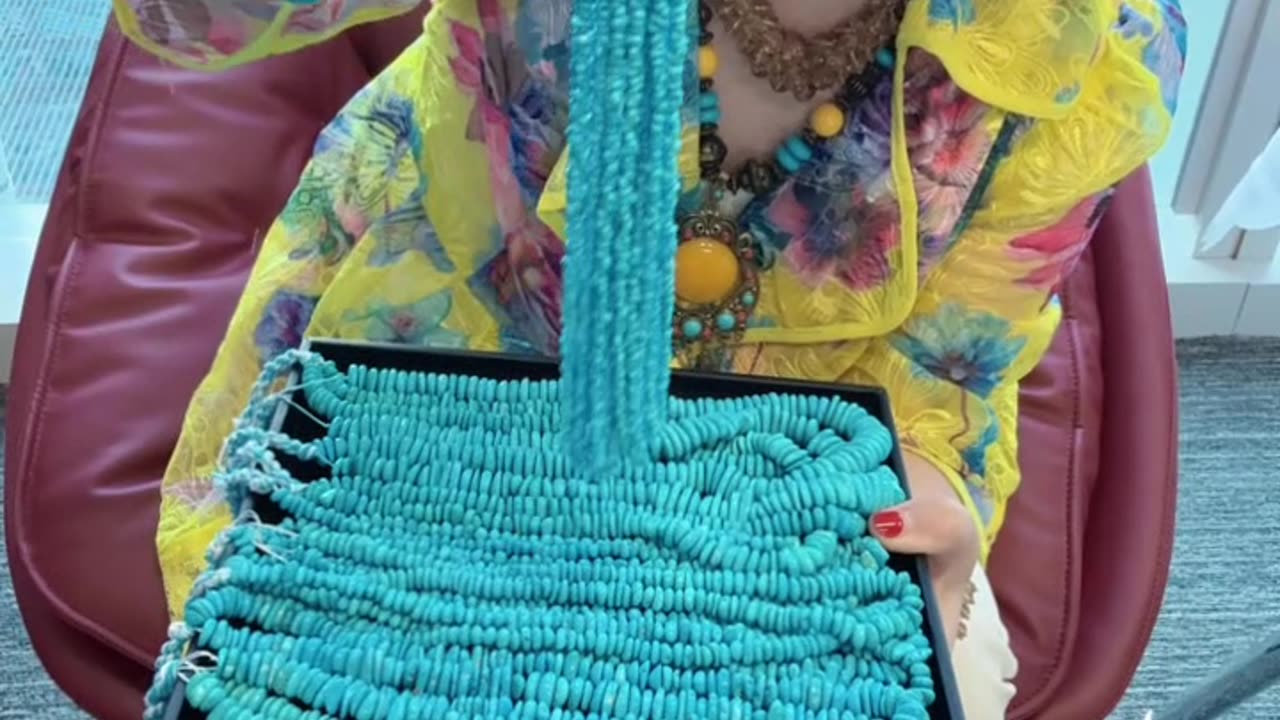 250514-14 Sleeping Beauty Turquoise Bead String: A Blue Feast on the Wrist