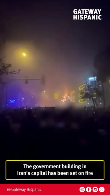 The government building in Iran's capital has been set on fire
