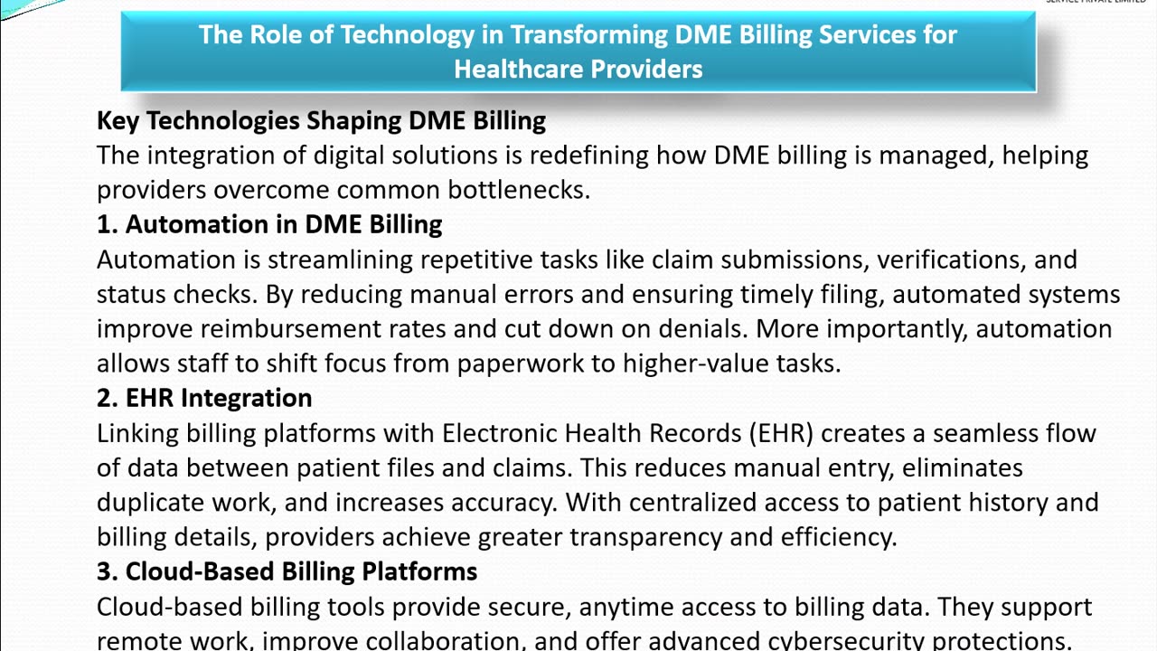The Role of Technology in Transforming DME Billing Services for Healthcare Providers