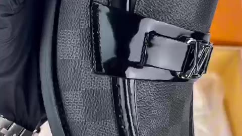 Luxury Damier Black Loafers – Glazed Calf Leather Unboxing | 1:1 Premium Quality