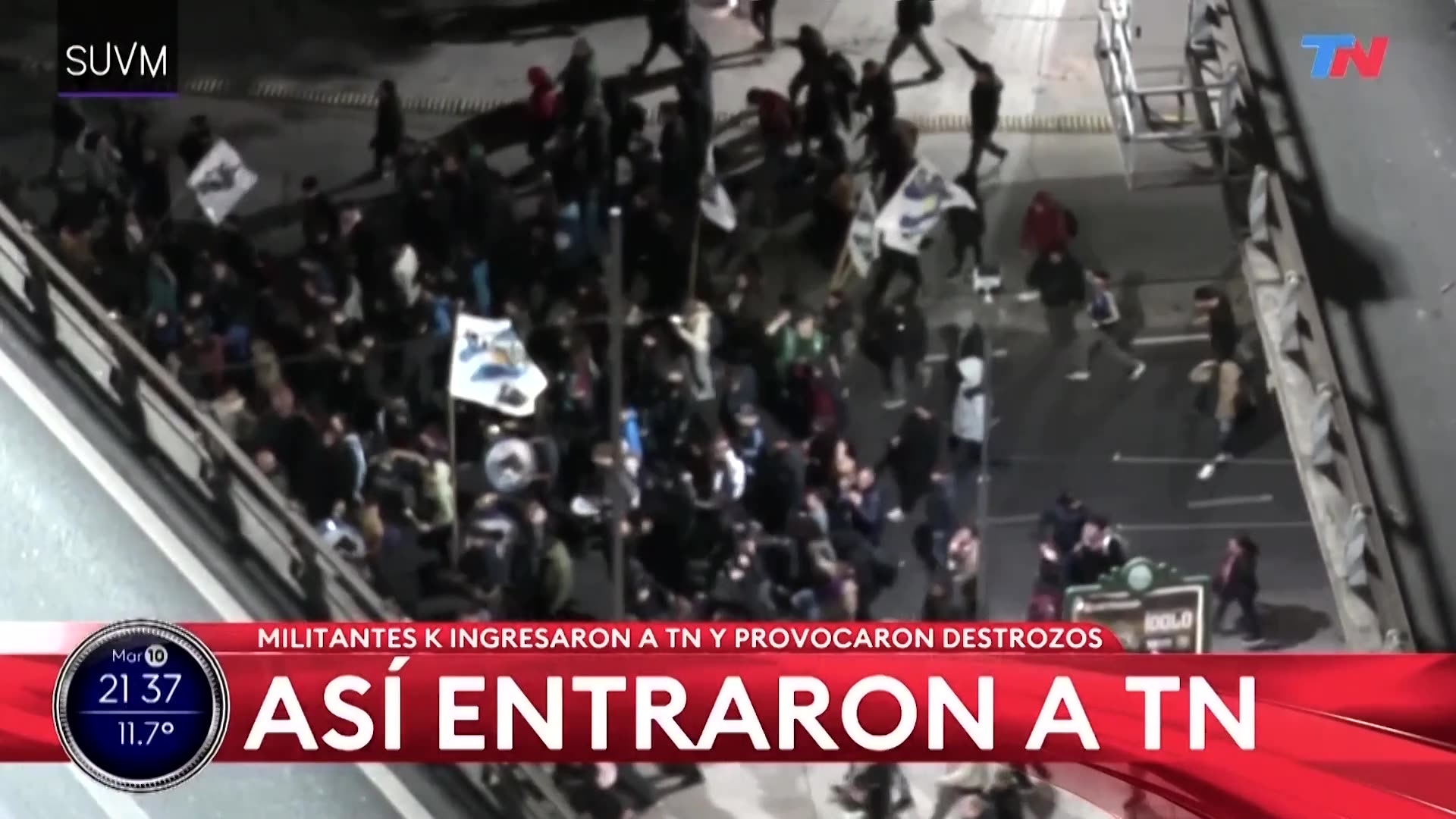Argentine TV station damaged in protest over Kirchners prison sentence