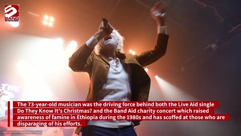 Bob Geldof rejects 'white saviour' criticism of his charity work in Africa