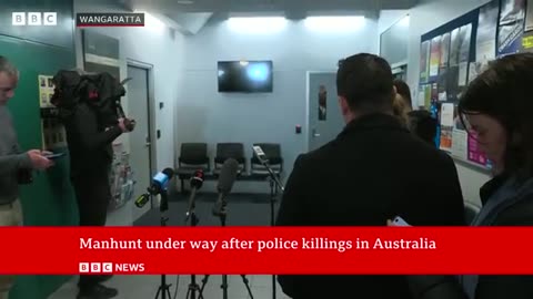Manhunt under way after two police officers shot dead in Porepunkah, Australia BBC News