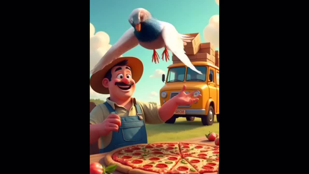 bird and pizza