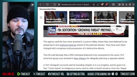 FBI Thwarts New Years TERROR PLOT, Pro Palestine Group Accused | Tim Pool