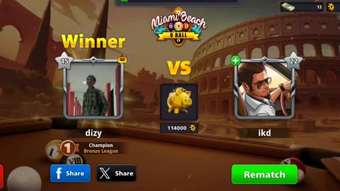 8 Ball Pool online : nearly got beaten by a strong opponent