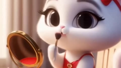 Cute Kitten doing Make-up for the first time!