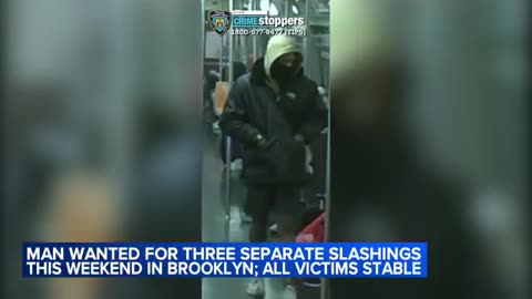 Police are warning of a suspected serial slasher who attacked three men this weekend in Brooklyn